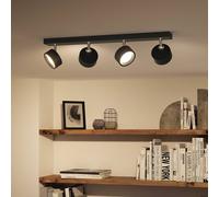 Philips LED Bracia Spot 4x5.5W Warm White 2700k [5.5W - Black] for Indoor Home Lighting, Living Room, Study, Office