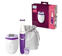 Philips - BRP505/00 - Body Hair Removal Set with 4 Accessories - Electric Epilator, Bikini Trimmer, 3 mm Head and Luxury Pouch