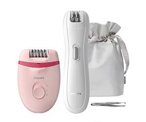Philips - BRP531/00 - Satinelle Essential Compact Epilator - Integrated Opti-Light, Mini Epilator and Tweezers Included