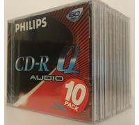 Philips CD-R Q Audio / 80 mins / 10 PACK - CDR Recordable Compact Discs - NEW