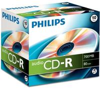 Philips CD-R80 10 PACK - Digital Audio Music Digital 80 MINS / 700MB CDR - NEW