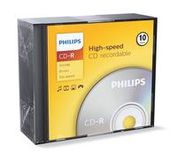 Philips - CR7D5NS10/00 - Cd-r 80 Minute 700mb (52x) Slim Case, 10 Pack