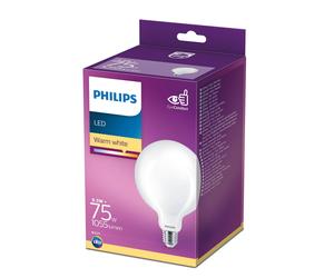 Philips Classic LED globe bulb E27 G120 8.5W matt