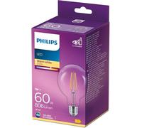 Philips Classic Led Globe E27 Filament Clear 95mm 7.2W 806Lm