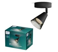 Philips Cleft Spot 1-Head, GU10 not Included, Black, IP20
