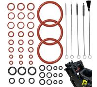 Philips Coffee Machine Sealing Rings Set, 45 O Rings for Saeco, Miele, Gaggia, Solis, 5 Cleaning Brushes, FDA Compliant