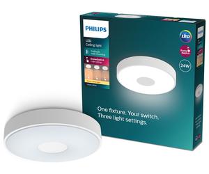 Philips Coiner Metal LED Ceiling Light - White