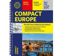 Philip's Compact Atlas Europe : A5 Spiral with the Top 300 tourist sites