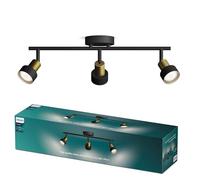 Philips Conduit Spot 3-Head, GU10 not Included, Brass, IP20