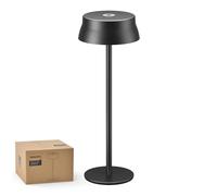 Philips Cordless Table Lamp, Portable Outdoor LED Desk Light, Rechargeable Battery Operated, 2 Adjustable Height, Touch Control & 3 Color Stepless Dimming, Waterproof Lamps for Bedroom, Black