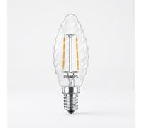 Philips CorePro 2W 25w LED Twisted Candle 35mm Bulb E14 SES Clear Warm White