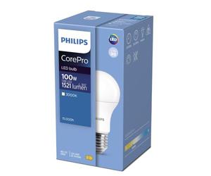 Philips CorePro LED GLS A60 13W E27 Edison Screw Bulb, Warm White 3000K, CRI90 High Colour Rendering. Energy-efficient 100W Equivalent LED lamp with Reliable, Long-Lasting Performance.