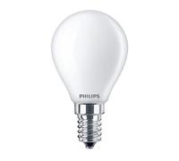 Philips CorePro LED P45 2.2W (25W Equivalent) E14 Frosted Candle Bulb, Very Warm White 2700K, Energy Saving LED Lamp, Small Edison Screw SES, Non-Dimmable, Long Life Replacement for Incandescent Lamps