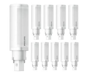 PHILIPS CorePro LED PL-C 5.9W G24d-1 2-Pin Lamp - 13W CFL Replacement, Warm White 3000K, Energy-Efficient Plug-in Bulb for Downlights and Fixtures - Pack of 10
