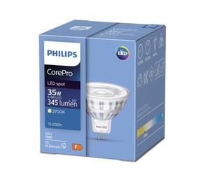 Philips CorePro LED Spotlight MR16 Light Bulb 4.4W 35W Equivalent GU5.3 Extra Warm White 2700K 36 Degree Beam Non Dimmable Energy Efficient LED Lamp UK