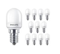 Philips CorePro LED T25 Pygmy Lamp, 1.7W (15W Equivalent), E14 Small Edison Screw, 2700K Warm White, Non-Dimmable, 150 Lumens - 12 Pack