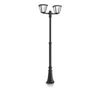 Philips Cottage Black Mains-Powered 2 Lamp Led Outdoor 2 Faces Post Light (H)2106mm
