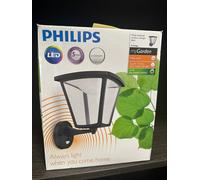 Philips Cottage LED Outdoor Wall Light Black with Sensor