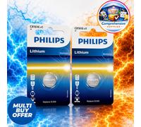 Philips Cr1616 3V Lithium Coin Cell Battery Dl1616 Replacement 2 Packs