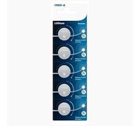Philips CR2032 3V lithium button battery in blister pack of 5, ideal for electronic devices, remote controls and watches. Ensures long-lasting and reliable performance with every use.