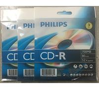 PHILIPS CR7D5NZ03/27 700MB 80-Minute 52x CD-Rs with Foil Wrap 3 pk