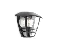 Philips Creek Outdoor Wall Light Black Lantern E27 60W Weatherproof Up Light