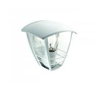 PHILIPS Creek Outdoor Wall Light, IP44 Weather-Resistant, Durable, Aluminium, Classic Design, White, E27 Bulb Sold Separately
