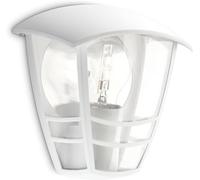 PHILIPS Creek Outdoor Wall Light, IP44 Weather-Resistant, Durable, Aluminium, Classic Design, White, E27 Bulb Sold Separately