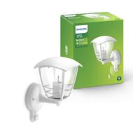 Philips Creek Outdoor Wall Light, IP44 Weather-resistant, Infrared Motion Sensor, Durable, Aluminium, Classic Design, White, E27 Bulb Sold Separately