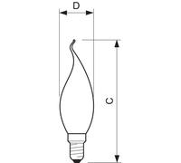 Philips Deco 40W E14 230V BXS35 FR /4X5F