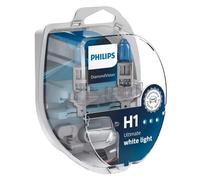 Philips Diamond Vision 5000K H1 Car Headlight Bulbs (Twin Pack of Bulbs)