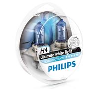 Philips Diamond Vision 5000K H4 Car Headlight Bulbs (Twin Pack of Bulbs)