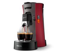 Philips Domestic Appliances Senseo Select CSA240/90 Coffee Pod Machine with Memo Function, Recycled Plastic, 1450 W, 0.9 Litre, 31 x 15.5 x 31 cm, Red