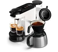 Philips Domestic Appliances SENSEO Switch Pad and Filter Coffee Maker, 2-in-1 Brewing Technology, 1 Litre Water Container, 7 Cups in One Pass White (HD6592/04)