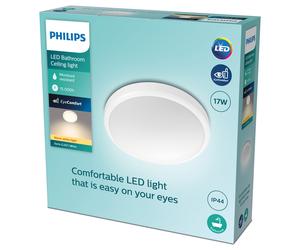 Philips Doris Bathroom Luminaire LED Ceiling Light - White