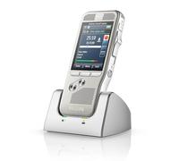 Philips DPM8000 Digital Voice Recorder, Slide Switch Operation, 3D Microphone for Stereo Sound Recording, Colour Display, Stainless Steel Housing, Includes Voice Recorder Software SpeechExec Pro
