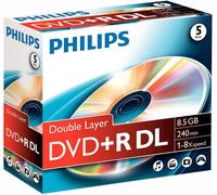 Philips - DR8S8J05C/00 - Dvd+r Dl 8.5gb (8x) Jewel Case, 5 Pack