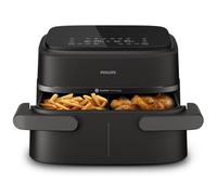Philips Dual Basket Airfryer 1000 Series - 7.1L Capacity, RapidAir Technology, 10 Cooking Functions, 90% Less Fat, Compact Design, HomeID Recipe App (NA154/09)