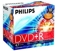 Philips DVD+R 16x 4.7GB / 120min JC(10) 4.7GB 10pc(s) - blank DVDs (4.7 GB, 10 pc(s), 120 min, 147 x 111 x 131 mm)