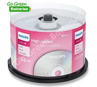 Philips DVD-R Blank Recordable Discs 4.7GB 120 Mins 1-16x Speed Spindle 50 pack