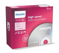 Philips DVD+R DR8S8J05C - DVD+R DL 8.5 GB, 240 min, speed 8x(Packaging may vary)