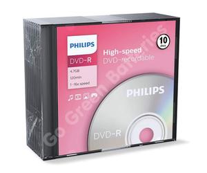 Philips DVD-R DVD-RW Blank Recordable Rewritable Discs 4.7GB 5/10/25/50/100 Pack