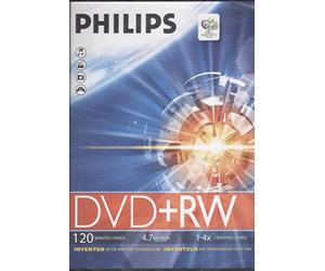 Philips DVD + RW 10PK. DVD + RW Blank 4700MB 120 Minutes 8xSpeed Video Box