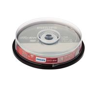 Philips DVD-RW 4x Silver Non-Printable Spindle (Pack of 10) (PHIDVD-RW10CB)