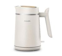 Philips Eco Conscious Edition Kettle 5000 Series, 100% Bio-based plastics*, 1.7 L Capacity, Cordless + 360° Pirouette Base, Silk White Matt Finish, (HD9365/11)
