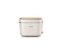 Philips Eco Conscious Edition Toaster 5000 Series, 100% Bio-based plastics*, 8 Browning Settings, 2 Slot Compact Design, 830W Power, Silk White M