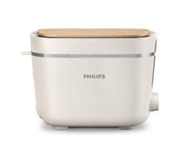 Philips Eco Conscious Edition Toaster 5000 Series, 100% Bio-based plastics*, 8 Browning Settings, 2 Slot Compact Design, 830W Power, Silk White Matt Finish (HD2640/11)