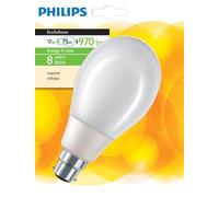 Philips EcoSoftone 929689342705 Standard Energy-Saving Light Bulb A70 17 W B22d WW 1BL / 230 V