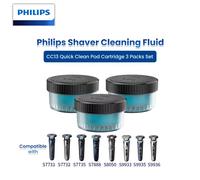 Philips Electric Shaver Cleansing Fluid CC13 Shaver Cleansing Fluid Quick Clean Pod Cartridge 3 Packs QCP10/01 Cleaning Center 3 Pcs