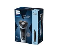 Philips Electric Shaver Series 3000X - Wet & Dry Electric Shaver for Men in Celestial Blue, with SkinProtect Technology, Pop-up Beard Trimmer, Ergonomic Men's Shaver (Model X3053/00)